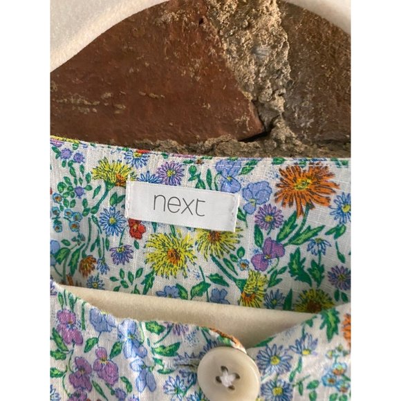 Next UK Floral Pinafore Dress Cotton 5/6/7 See measurements - Picture 7 of 12